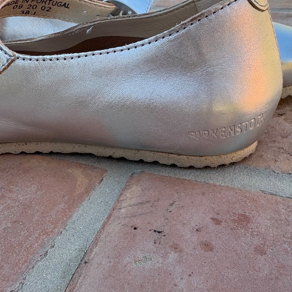 Birkenstock Tracy Silver Metallic Mary Janes Ballet Flats Size EU 38 R - Picture 6 of 7
